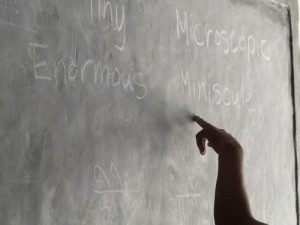 Finger Pointing to Blackboard